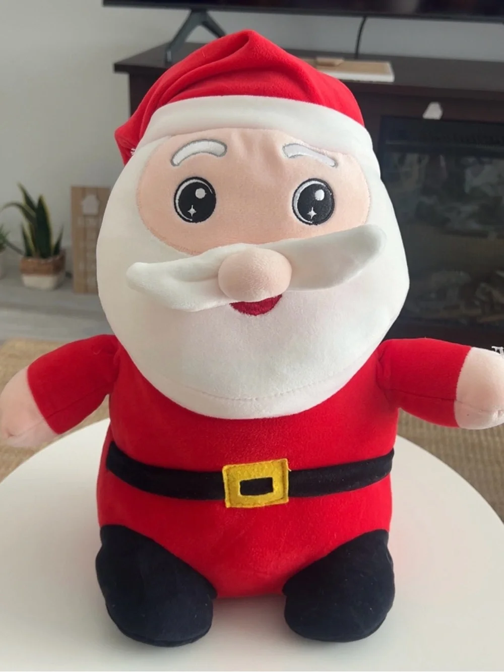 Plush Santa Holiday Decorative Figure - Red and White